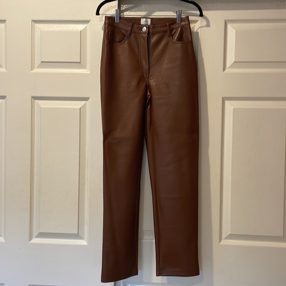 Aritzia Wilfred Melina Pants Cognac - Picture 5 of 6